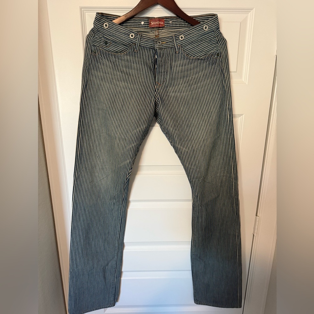 Strongholds Denim railroad print